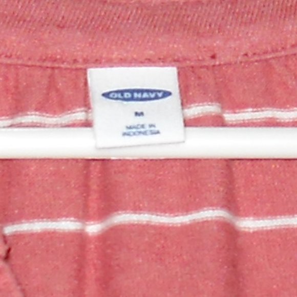 Old Navy Stripped Button Neck Shirt Womens Size M - Picture 4 of 4